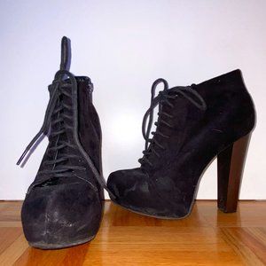 5-Inch Suede Pumps || Black